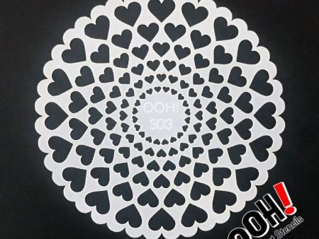 Heart Sphere Airbrush & Face Paint Stencil by Ooh! Body Art (S03) Online Sale