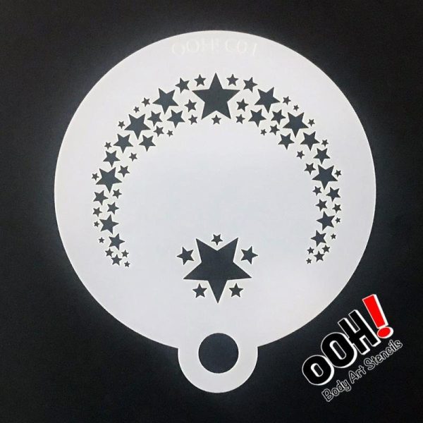 Star Flips Face Paint Stencil by Ooh! Body Art (C01) on Sale