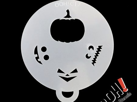 Pumpkin Flips Face Paint Stencil by Ooh! Body Art (C17) Online Sale