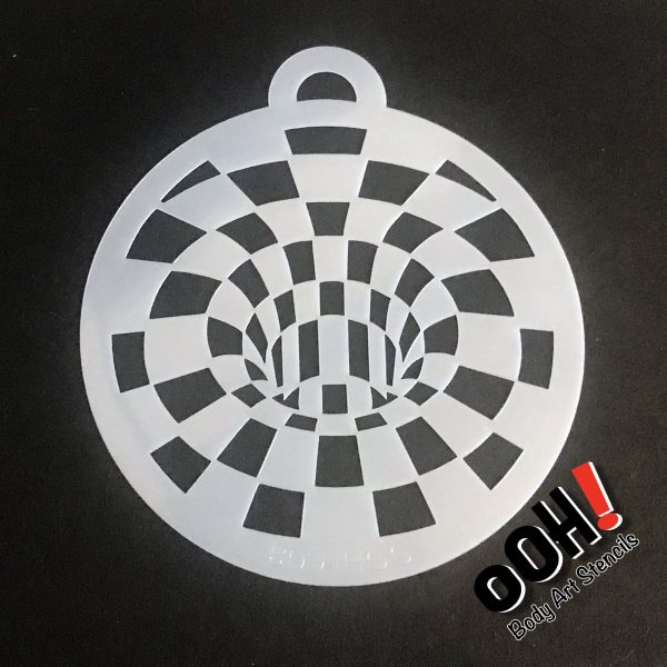 Optical Illusion Blocks Face Paint Stencil by Ooh! Body Art (C08) on Sale