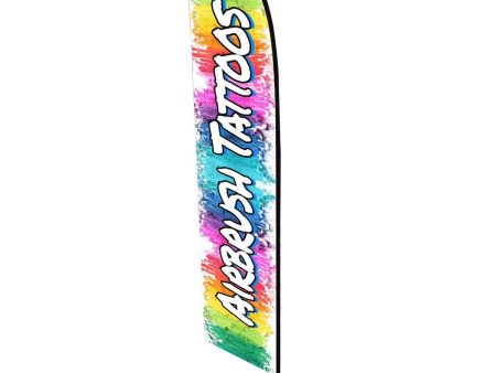 Airbrush Tattoos Flag Banner- Words Only Online