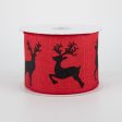 2.5  Deer Ribbon: Black & Red (10 Yards) Online now