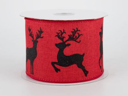 2.5  Deer Ribbon: Black & Red (10 Yards) Online now