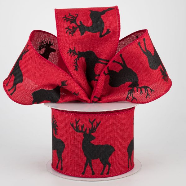 2.5  Deer Ribbon: Black & Red (10 Yards) Online now