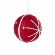 4  Felt & Yarn Starburst Ornament: Red & White For Discount