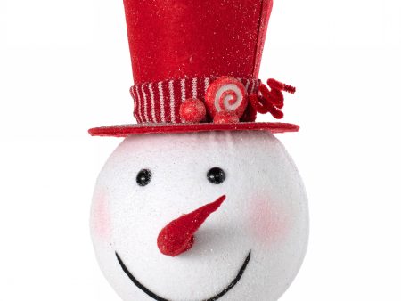 11  Peppermint Snowman Head Ornament Online Sale