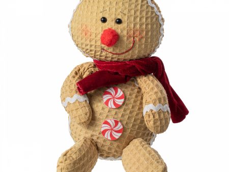 8  Waffle Fabric Gingerbread Man Decor Hot on Sale