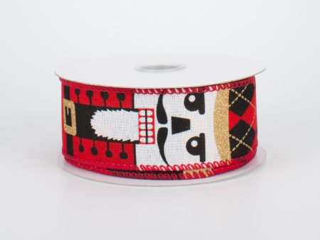 1.5  Faux Canvas Nutcracker Ribbon (10 Yards) Discount