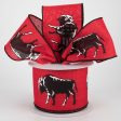 2.5  Buffalo Ribbon: Red (10 Yards) Sale