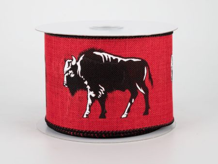 2.5  Buffalo Ribbon: Red (10 Yards) Sale