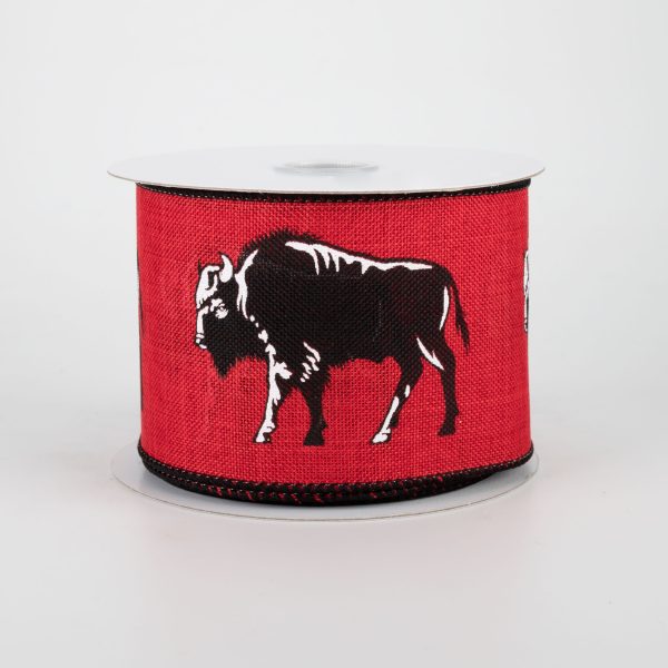 2.5  Buffalo Ribbon: Red (10 Yards) Sale