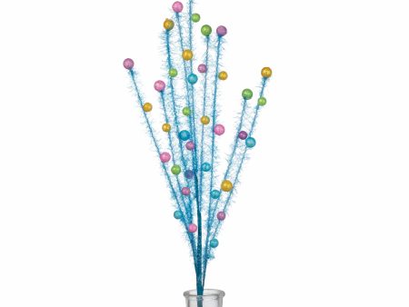 31  Tinsel & Glitter Balls Filler Spray: Blue & Multicolor Candy Online Hot Sale