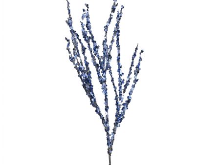 40  Laser Glitter Twig Spray: Blue on Sale