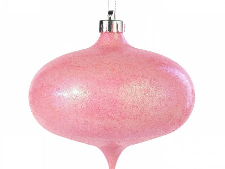 6  Iridescent Glitter Onion Shape Ornament: Candy Pink Online Sale