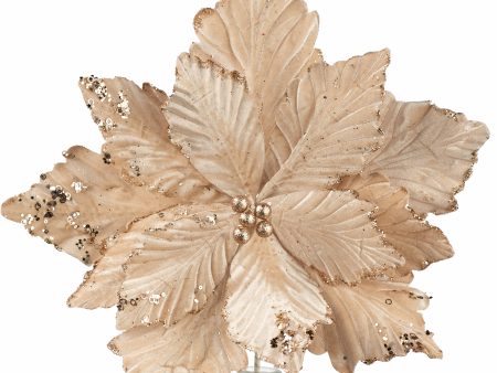 19  x 25  Jumbo Deluxe Velvet Poinsettia Stem: Champagne Gold Online