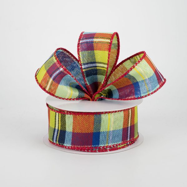 1.5  Fantasia Christmas Plaid Ribbon (10 Yards) Discount