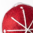 4  Felt & Yarn Starburst Ornament: Red & White For Discount